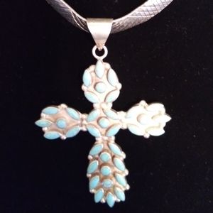 Sterling silver and turquoise pendant